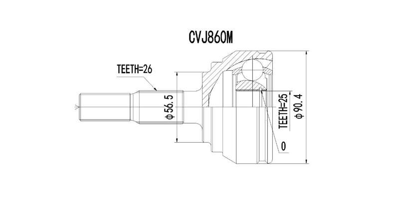 Outer Cv Joint Volvo 850 2.3 Turbo,2.5,S70 2.4 1994-2003
