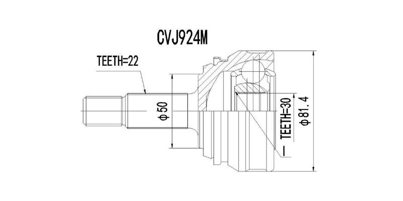 Outer Cv Joint Vw Citi Golf,Jetta,Passat,Fox,Seat Ibiza