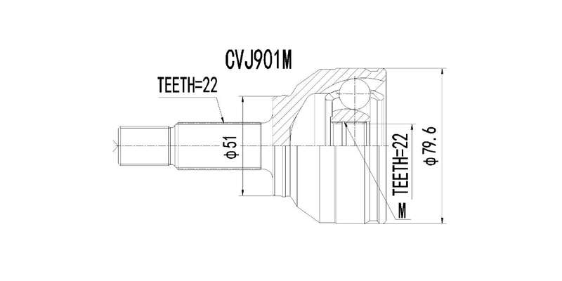 Outer Cv Joint Vw Polo 1.0 Tsi,1.4I 2010>