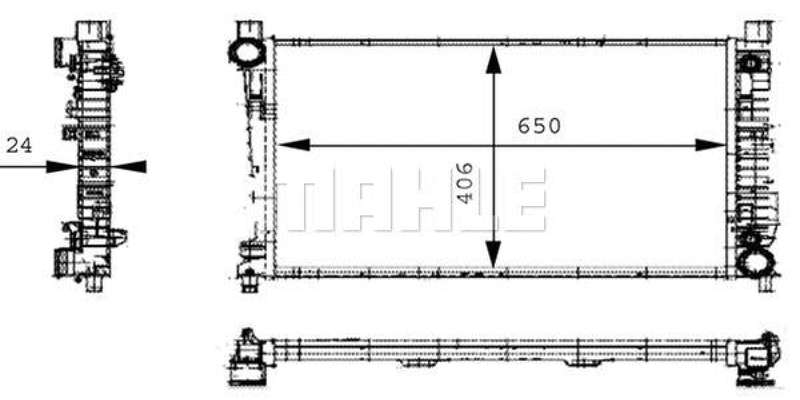 Radiator Aluminium Merc C Class (Behr-Mahle)  6501293