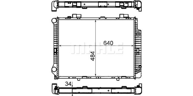 Radiator Aluminium Mercedes E Class (Behr-Mahle)  6410253