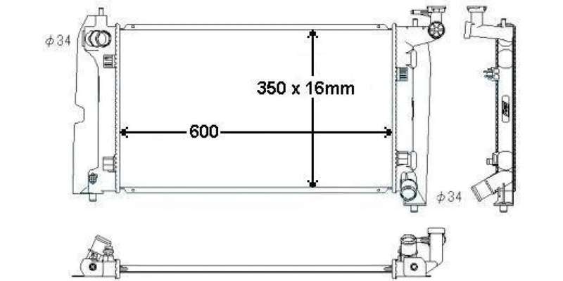 Radiator Aluminium Toyota Verso (Behr-Mahle)  6002342