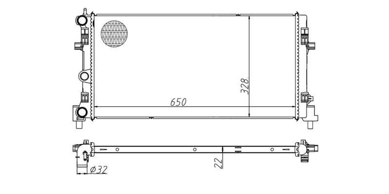 Radiator Audi A1,Seat Ibiza,Vw Polo,Pol Vivo Cay,Bts,Cwv,Cfw,Cgg,Clp 2010-2014>