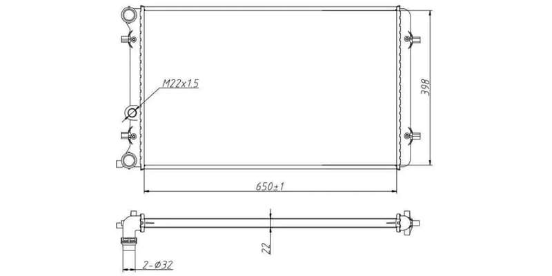 Radiator Audi A3,Golf 4,Jetta 4 Agu,Apk,Agz,Apx,Akl,Aeh,Ahf, 1999-2006