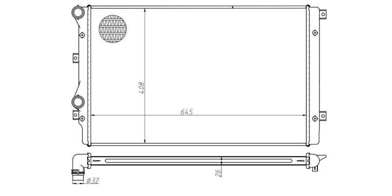 Radiator Audi A3,Vw,Passat,Golf 5,6,Jetta 5,6 Cax,Bls,Bxe,Cav,Cnw,Bkc,Bmy,Avq,Bjb 2008-2016>