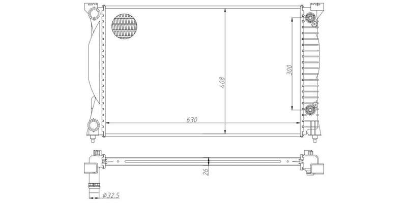 Radiator Audi A4 1.8T,2.0I,2.0Tdi Bfb,Amb,Bex,Alt,Blb,Bna,Bp 2001-2008