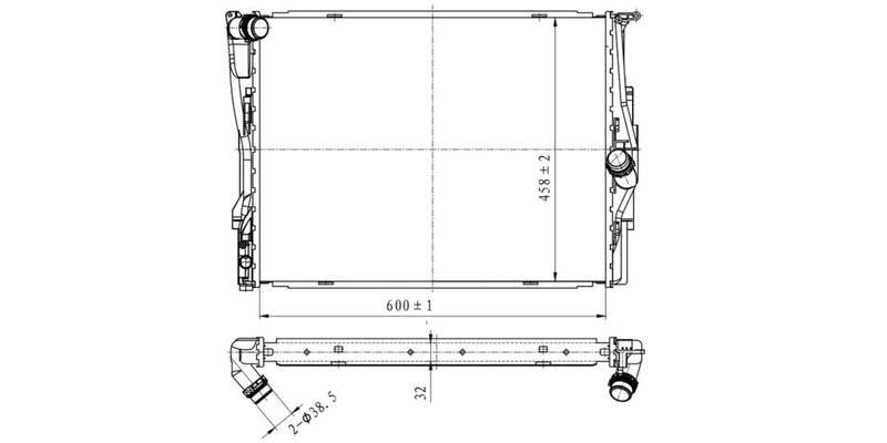 Radiator Bmw 116I,118I,120I [E87] 320I [E90] X1 18I [E84] 2005-2014