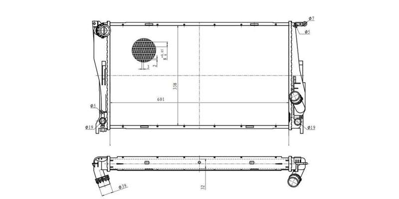 Radiator Bmw 135I [E82/E88],335I [E9X] X1 20I,28I,Z4 35I N54,N55,N20 2006-2016