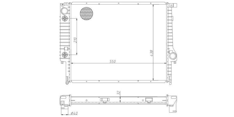 Radiator Bmw 320I,323I,325I [E30] 320I,325I,328I [E36] 1985-2000 M20,M50,M52