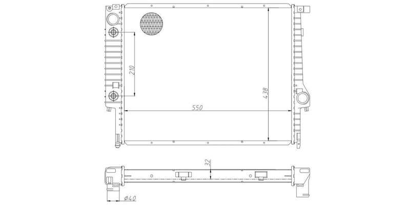 Radiator Bmw 320I,323I,325I [E30] 320I,325I,328I [E36] 1985-2000 M20,M50,M52