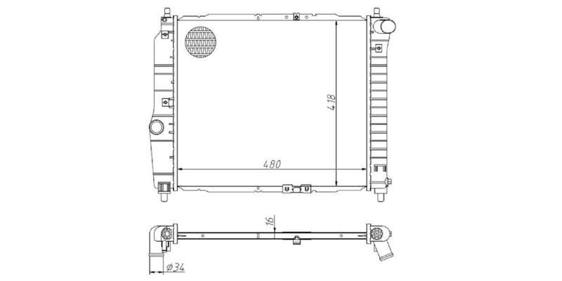 Radiator Chev Aveo 1.5 Ls,Lt F15S3 2003-2008