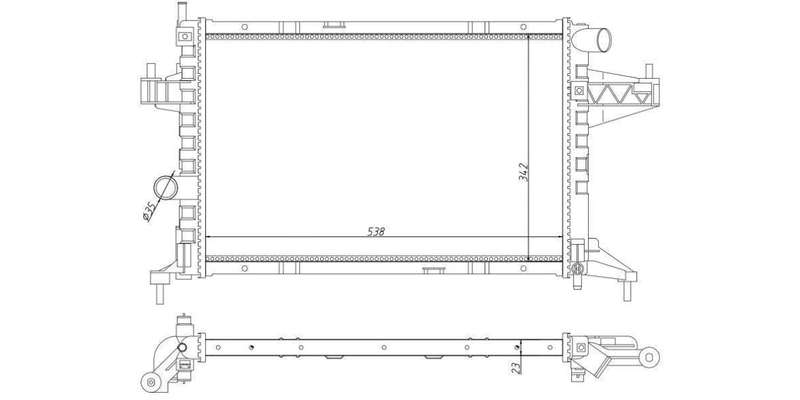 Radiator Chev Corsa 1.4I,1.6I,1.8I,Tigra C14Se,C16Se,C18Se,Z18Xe 2002-2011