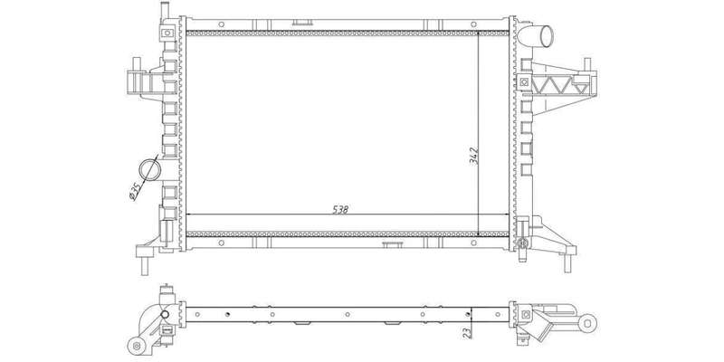 Radiator Chev Corsa 1.4I,1.6I,1.8I,Tigra C14Se,C16Se,C18Se,Z18Xe 2002-2011