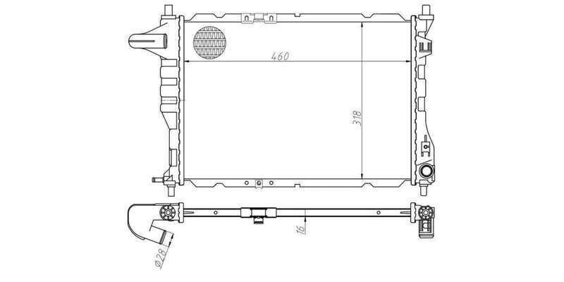 Radiator Chev Spark 800Cc,1.0 F8C,B10S1 2003-2010