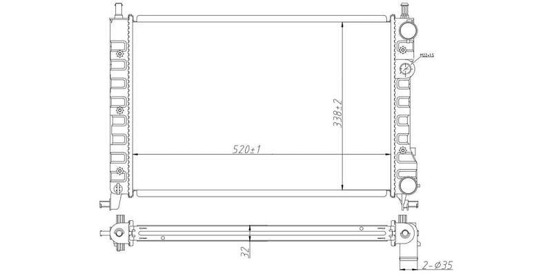 Radiator Fiat Palio 1.2,1.6,Pali 2,Siena,Strada 178B7,178B3,178B5,1788B7 2000-2011