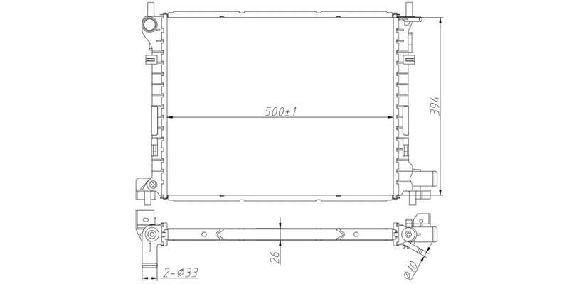 Radiator Ford Fiesta[2] 1.3I,1.6,Ikon 1.3I,1.6I,Bantam Rocam,Endura 2001-2011