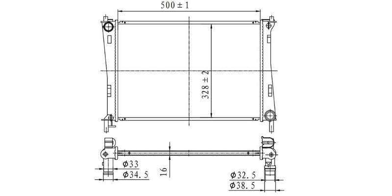 Radiator Ford Fiesta[2] 1.4I,1.6I Duratec 2003-2007