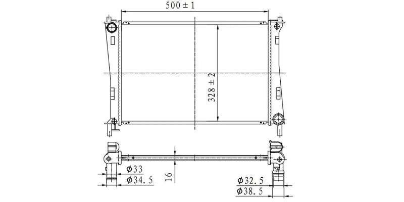 Radiator Ford Fiesta[2] 1.4I,1.6I Duratec 2003-2007