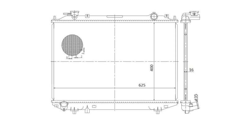 Radiator Ford Ranger 1800,2200,Mazda B1800,B2200 F2,F8 1991-2010
