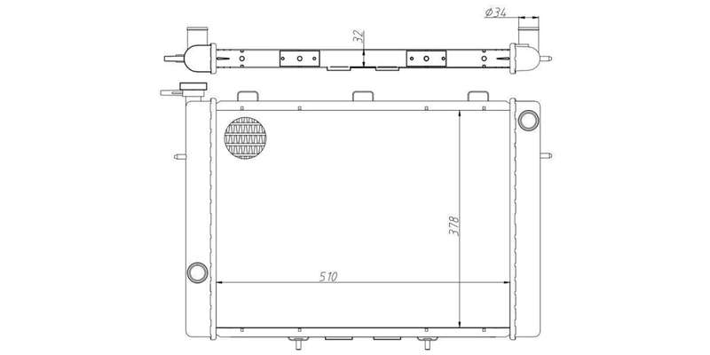 Radiator Isuzu Kb160,Kb200,Kb230,260 4Za1,4Zc1,4Zd1,4Ze1 1989-1997