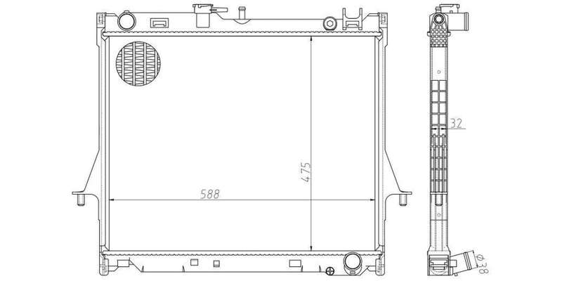 Radiator Isuzu Kb250,Kb300 D-Teq 4Jk1,4Jj1 2007-2013