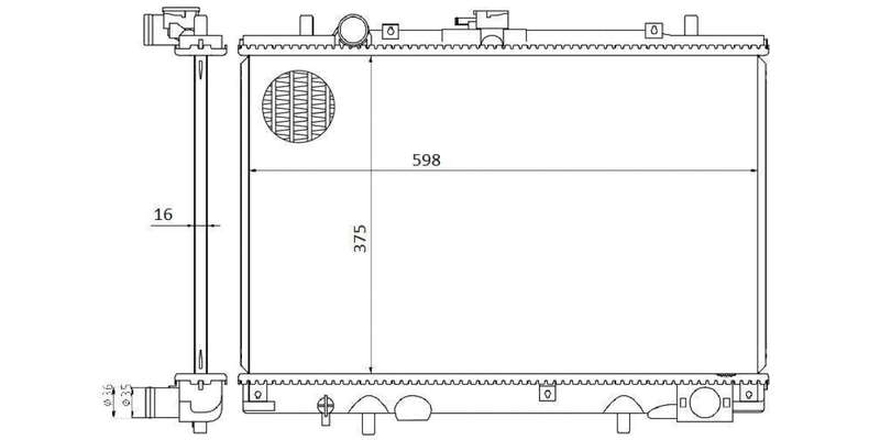 Radiator Mitsubishi Colt 2.0 [Carb],2.4I 4G63,4G64 1998-2008