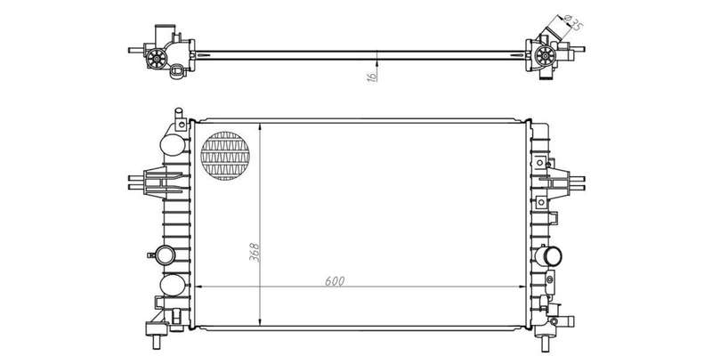 Radiator Opel Astra 1.6,1.8,Zafira 2 1.6I,1.8I Z16Xep,Z18Xe,Xer,Xep 2004-2009