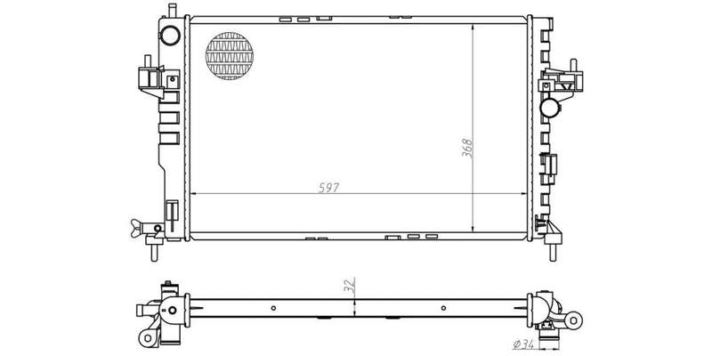 Radiator Opel Corsa 1.7Dti,Cdti,Ldv Y17Dt,Z17Dth 2005-2010