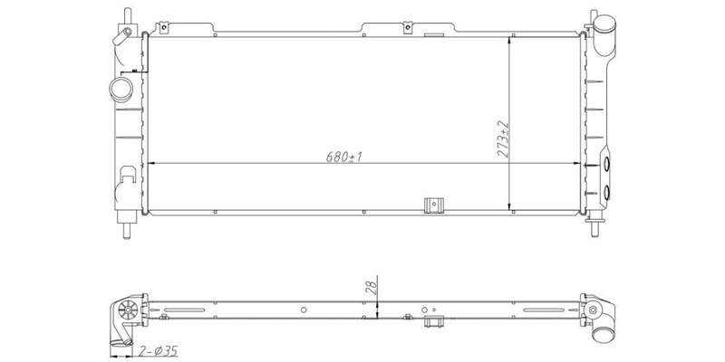 Radiator Opel Corsa 130I,140I,160I 1.3Ne,1.4Ne,1.6Ne 1996-2007