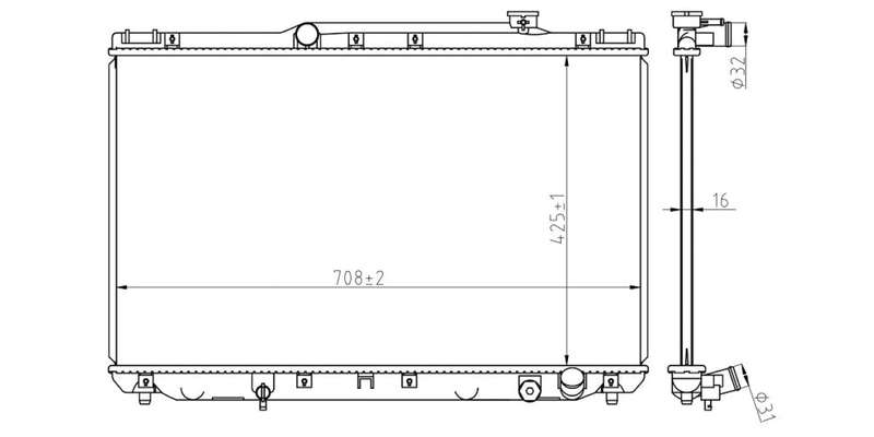 Radiator Toyota Camry 200I,220Si 3S-Fe,5S-Fe 1993-2003