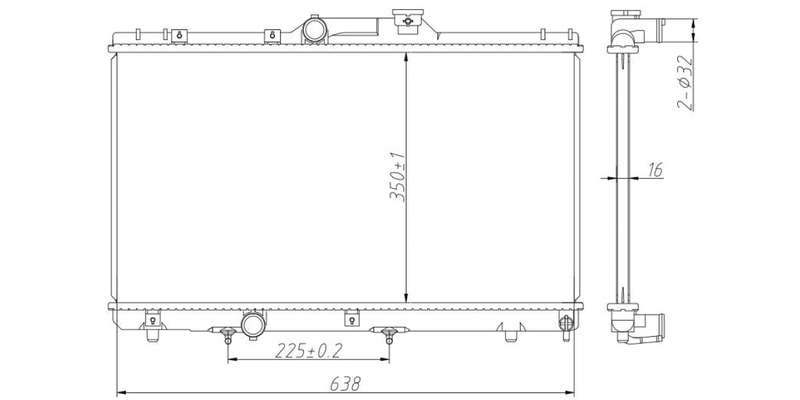 Radiator Toyota Corolla 2E,4Afe,7Afe 1996-2002