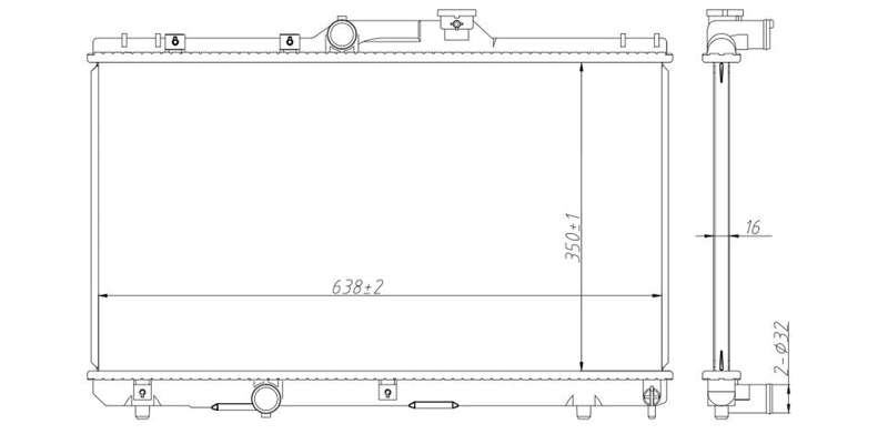 Radiator Toyota Corolla 2E,4Afe,7Afe 1996-2002