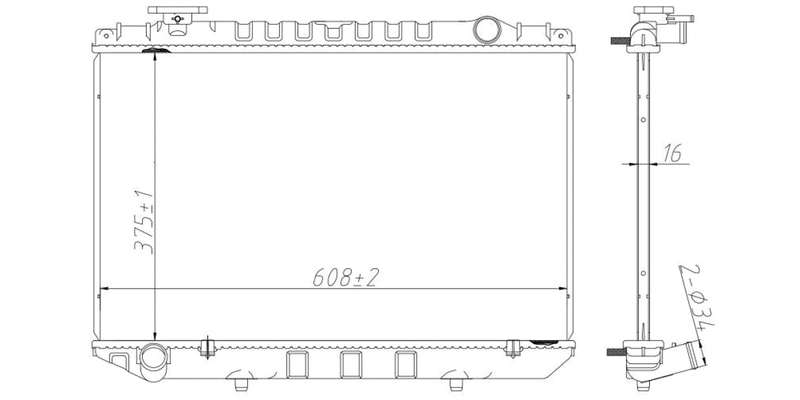 Radiator Toyota Cressida 2.0,2.4 21R,3Y,22R 1986-1992