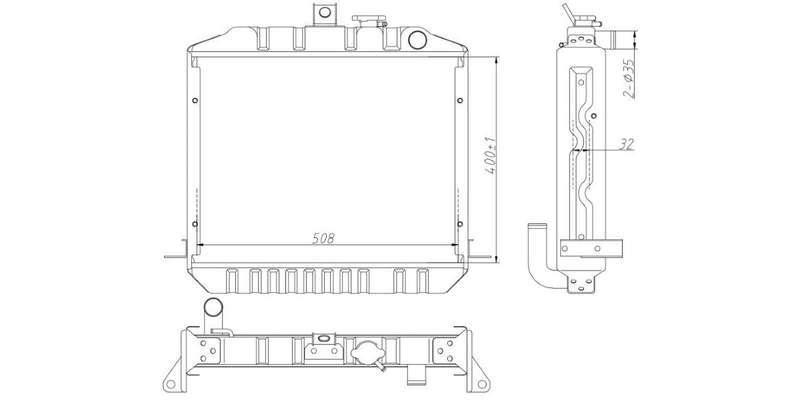 Radiator Toyota Hiace 2.2 4Y 1987-2007