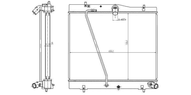 Radiator Toyota Hiace Sesfikile,Quantum 2Kd-Ftv,2Tr-Fe 2004-2019>