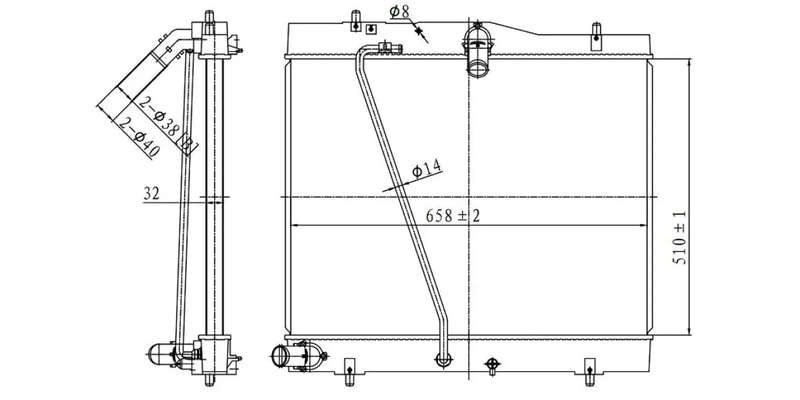 Radiator Toyota Hiace Sesfikile,Quantum 2Tr-Fe 2005-2019>