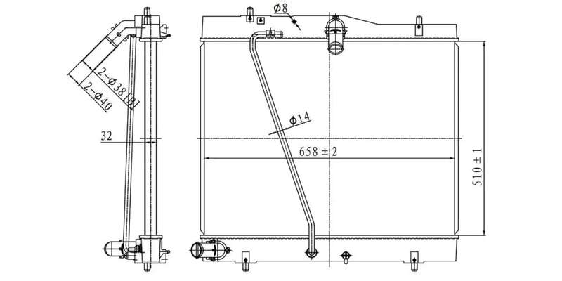 Radiator for Toyota Quantum / HiAce 2.7  2TR-FE  Manual  2005Present