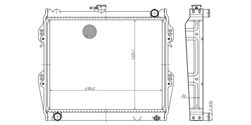 Radiator Toyota Hilux 1600,1800,2000,2200 1Y,2Y,3Y,4Y 1984-2001