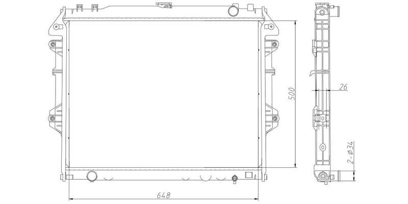 Radiator Toyota Hilux 2.0 Vvt-I,2.7Vvt-I 1Tr,2Tr-Fe 2005-2016