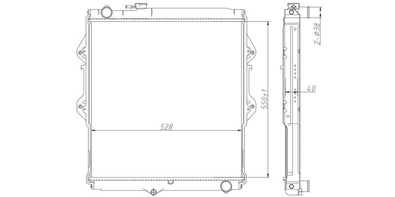 Radiator Toyota Hilux 3.0D 4X2,4X4 1Kz-Te 2001-2005