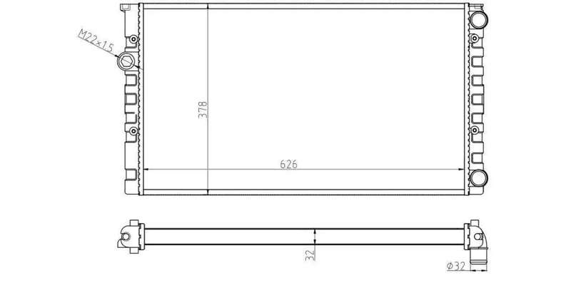 Radiator Vw Golf 3,Jetta 3 Acg,Ach,2E,Aaa,Acg,Afv 1993-1999