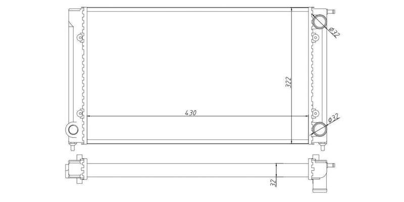 Radiator Vw Golf Citi Agy,Afx,Bsc,Cdp 1999-2010