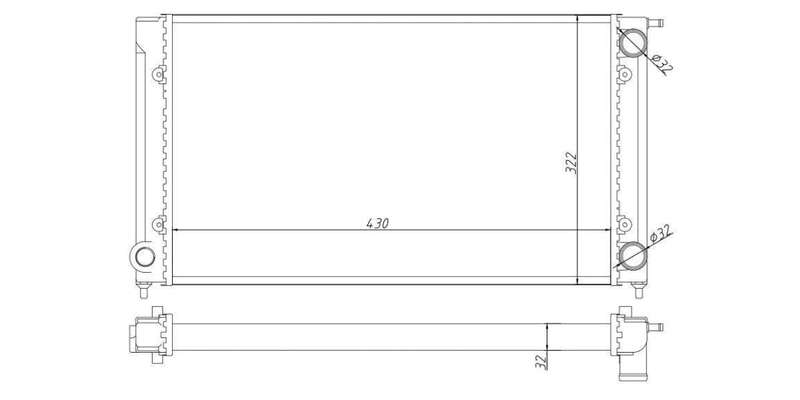 Radiator Vw Golf Citi Agy,Afx,Bsc,Cdp 1999-2010