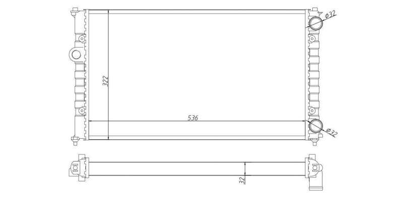 Radiator Vw Polo Classic 1.4I,1.6I,1.8I,Playa Agy,Afx,Afv 1996-2003