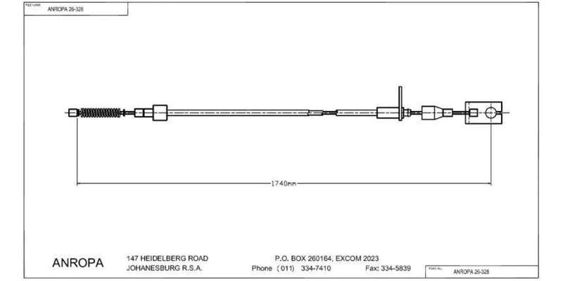 Rear Wheel Cable Cable Nissan 1Tonner