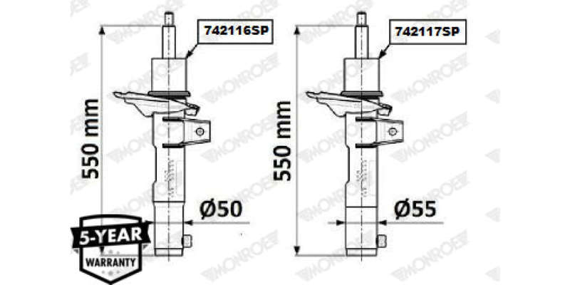 Shock Front Audi A3,Rs3,Vw Golf 7 (MONROE)(742117SP)