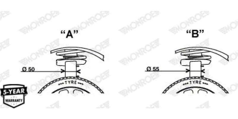 Shock Front Vw Caddy Panel Van 2004-2016 (MONROE)(G8005)