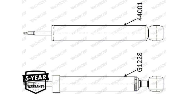 Shock Rear Ford Fiesta 2012> (MONROE)(G1228)