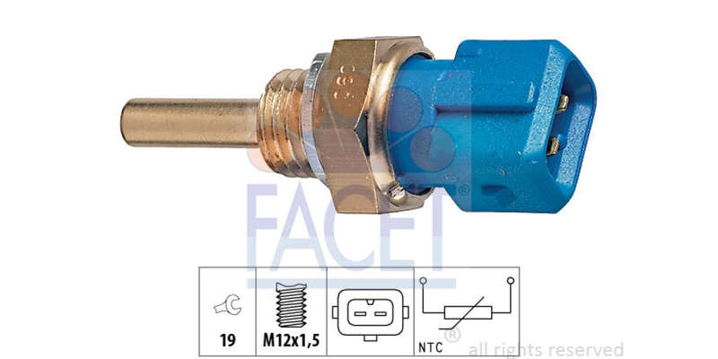 Temperatur Sensor Bmw M40,M42,M43,M50,Hyundai G4Eh,G4Ek,G4Cr,G4Gr,G6Ba,Opel) (FACET) (7.3128)