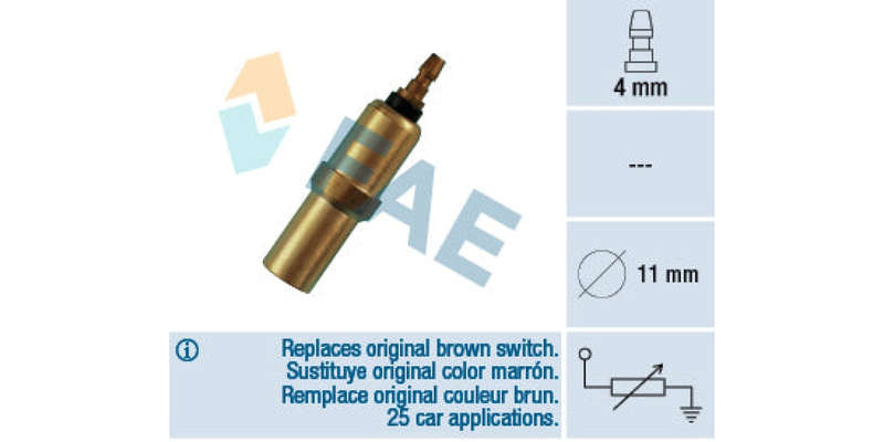 Temperature Switch 1Pin 11Mm D Nissan A12S,A12,A12T,A14,L14,L16,L18,L18S,L20B,L24,L26,L28,L28E,L2...
